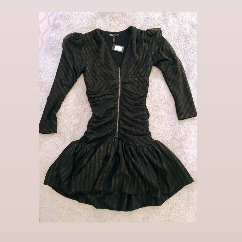 Maje Robe Rayures Lurex Dress